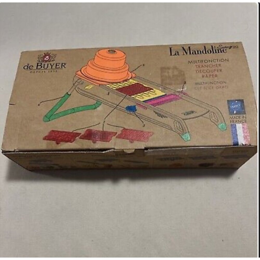 De Buyer Mandoline Swing 2.0 avec 3 râpes fonction poussoir/slider ergonomique F